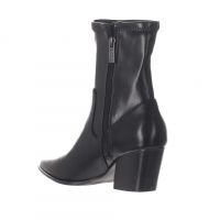 Steve madden stivaletto in pelle con tacco largo da donna