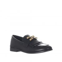 The giver mocassino in pelle con frangia e morsetto da donna