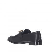The giver mocassino in pelle con frangia e morsetto da donna