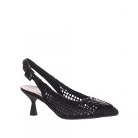 Tiffi ballerina slingback in nappa con ricamo da donna