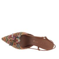 Tiffi décolleté slingback in rafia da donna