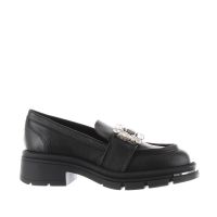 Tiffi mocassino in pelle martellata con pietre da donna