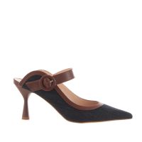 Tiffi sabot a punta in denim da donna