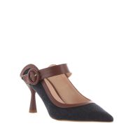 Tiffi sabot a punta in denim da donna