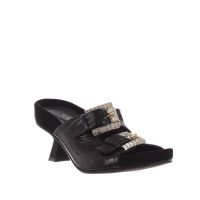 Tiffi sabot in naplak con fibbie gioiello da donna