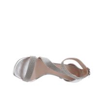 Tiffi sandalo in pelle metal e strass da donna