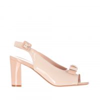 Tiffi sandalo in vernice con accessorio gioiello da donna