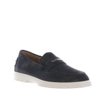 Tod's mocassino in camoscio con suola in gomma da uomo