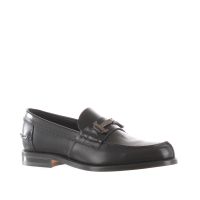 Tod's mocassino in pelle con accessorio double t da uomo
