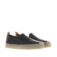 Tod's slip-on in pelle e rafia da uomo