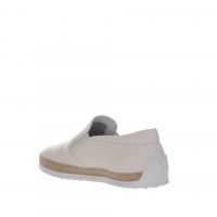 Tod's slip on in pelle martellata con gommini e rafia da uomo