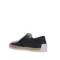 Tod's slip on in pelle martellata con gommini e rafia da uomo