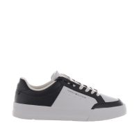 Tommy hilfiger sneakers in pelle con logo a contrasto da uomo