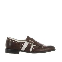 Triver flight brogue monk strap con frangia da uomo