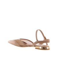 Tua by braccialini ballerina slingback in pelle e tessuto a rete da donna