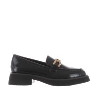 Tua by braccialini mocassino in pelle lucida con morsetto gioiello da donna