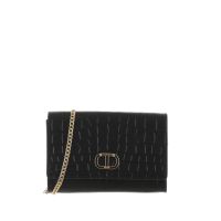 Twinset clutch portafoglio in pelle stampa cocco da donna