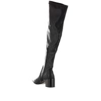 Uma parker stivale a punta in similpelle stretch da donna