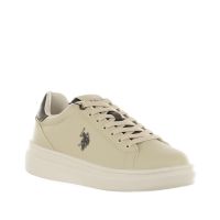 U.s. polo assn. sneaker in ecopelle con tallone a contrasto da uomo