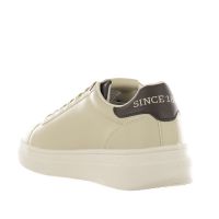 U.s. polo assn. sneaker in ecopelle con tallone a contrasto da uomo