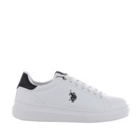 U.s. polo assn. sneaker in ecopelle con tallone a contrasto da uomo