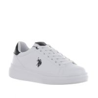 U.s. polo assn. sneaker in ecopelle con tallone a contrasto da uomo