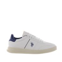 U.s. polo assn. sneaker in ecopelle con tallone a contrasto da uomo