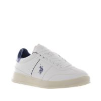 U.s. polo assn. sneaker in ecopelle con tallone a contrasto da uomo