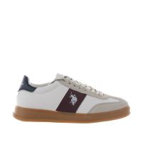 U.s. polo assn. sneaker in ecopelle con tallone a contrasto da uomo
