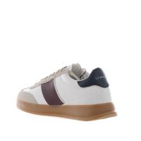 U.s. polo assn. sneaker in ecopelle con tallone a contrasto da uomo