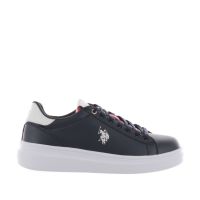 U.s. polo assn. sneaker in ecopelle con tallone a contrasto da uomo