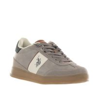 U.s. polo assn. sneaker in ecopelle con tallone a contrasto da uomo
