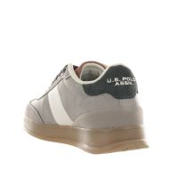 U.s. polo assn. sneaker in ecopelle con tallone a contrasto da uomo