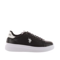 U.s. polo assn. sneaker in ecopelle con tallone a contrasto da uomo