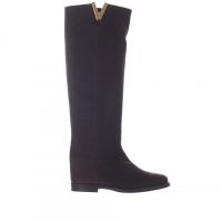 Via roma 15 stivale tubolare desire in camoscio da donna