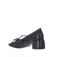 Vicenza ballerina in pelle con tacco e fiocco da donna