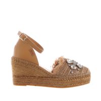 Vidorreta espadrillas sandalia cerrada in raffia da donna