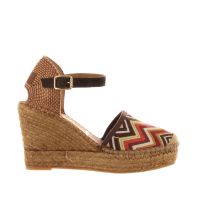 Vidorreta espadrillas sandalia traba in tessuto da donna