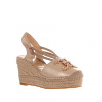 Vidorreta espadrillas valenciana in nappa metal da donna