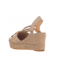 Vidorreta espadrillas valenciana in nappa metal da donna