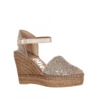 Vidorreta espadrillas valenciana traba in glitter da donna