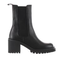 Vsl stivaletto in pelle con tacco midi da donna