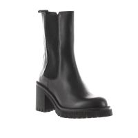 Vsl stivaletto in pelle con tacco midi da donna