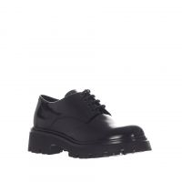 Vsl stringata derby in pelle con fondo platform da donna