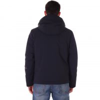 Woolrich giacca in nylon imbottita con cappuccio removibile da uomo