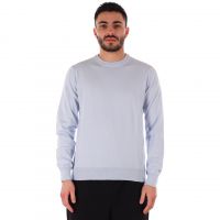 Woolrich maglia girocollo in puro cotone con logo ricamato da uomo