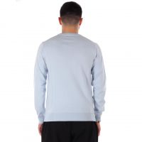 Woolrich maglia girocollo in puro cotone con logo ricamato da uomo