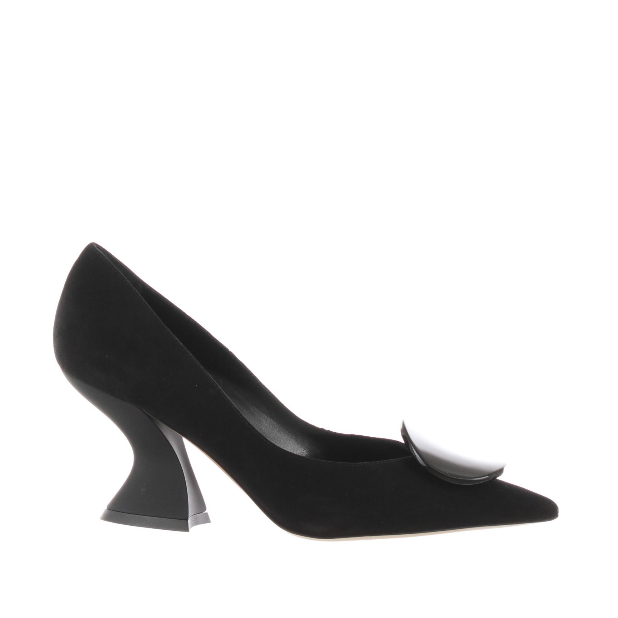 Tiffi d collet a punta in camoscio da donna