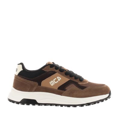 Sneaker in camoscio e mesh