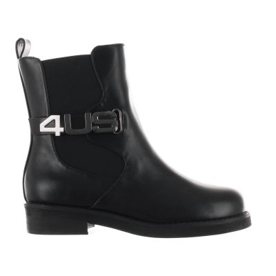 Stivaletto beatles in pelle con logo